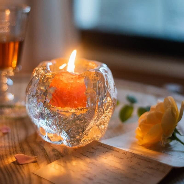 Decorative Tabletop Ornaments Glass Romantic Candle Light Cup - Prettii