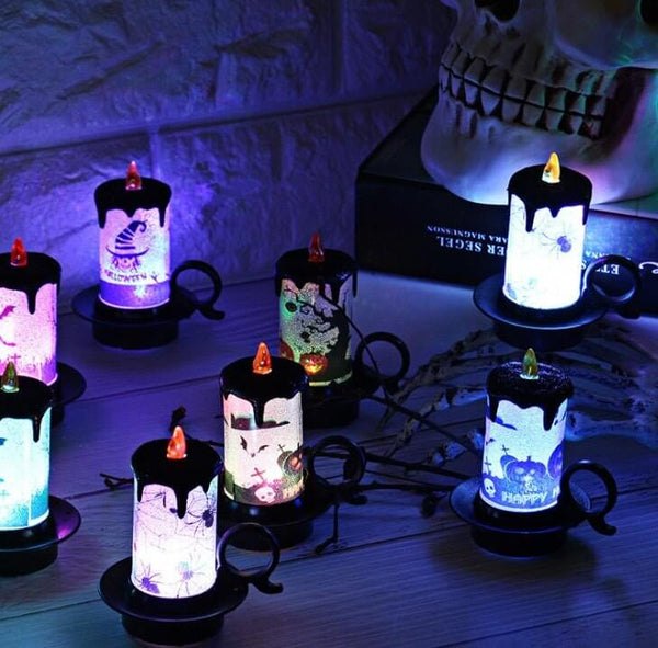 Halloween Decoration Props Candle Light Candle Cup LED Electronic Candle Light - Prettii