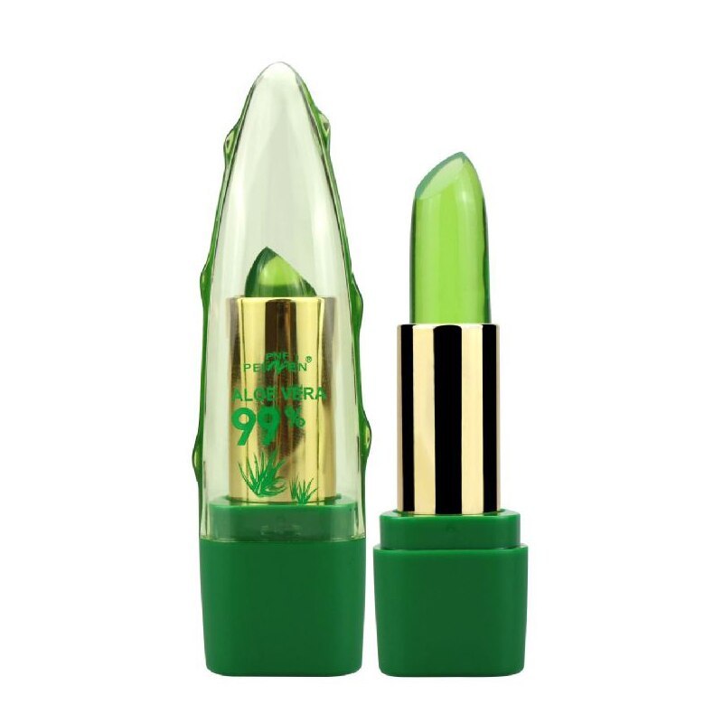 Aloe Vera Gel Color Changing Lipstick Gloss Moisturizer Anti - drying Desalination Fine - grain Lip Blam Care - Prettii