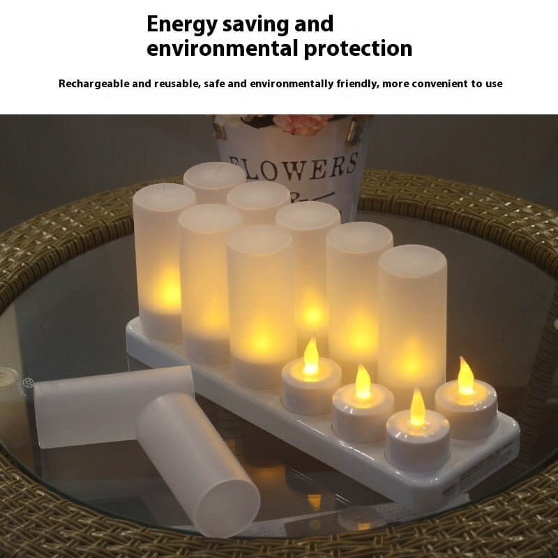 Plastic LED Electronic Candle Decorative Candle Light - Prettii