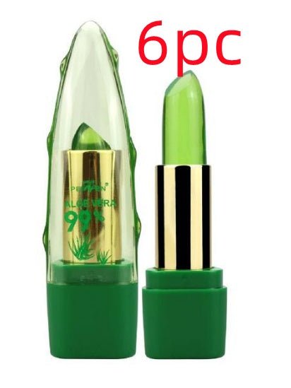Aloe Vera Gel Color Changing Lipstick Gloss Moisturizer Anti - drying Desalination Fine - grain Lip Blam Care - Prettii